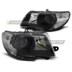 Klare Frontleuchten für Skoda Superb 2008–12, schwarz