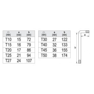 Satz TORX-Schlüssel mit einem Loch von 9 Stück