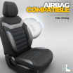 OTOM INDIVIDUAL 203 SCHWARZ/BLAU 3-REISSVERSCHLUSS Autositzbezug-Set