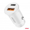USB-A + USB-C Autoladegerät 20W 12/24V AMiO-03877