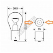 Satz Glühlampen BaU15S 12V 21W symmetrisch chrom orange 2 Stk.