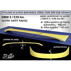 BMW 5/E39 SEDAN Heckspoiler. Hauben (EU-Homologation)
