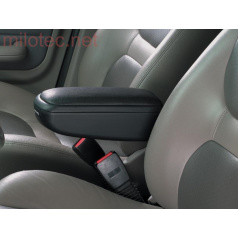 Milotec-Armlehne – schwarzes Leder, Skoda Fabia II