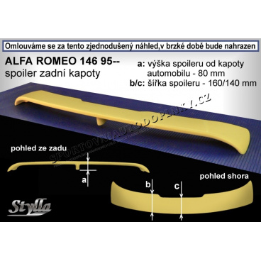 Alfa Romeo 146 95-00 Heckhaubenflügel AL32L Alfa Romeo 146 95-00 Heckhaubenflügel AL32L