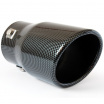 Sportauspuffblende aus Edelstahl Carbon 90 mm