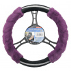 Lenkradbezug lila Haare 37-39 cm