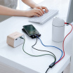Baseus USB Kabel 4-in-1 schwarz, 1x USB-C, 2x Lightning, 1x Micro 3,5A 1.2m