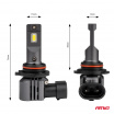 LED-Lampen X4-Serie AVIATOR HB4 9006 6500K max 44W AMIO-03767