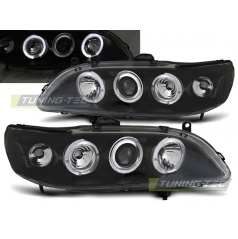 Honda Accord 98-02 (USA) Angel Eyes schwarze klare Frontleuchten