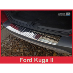 Edelstahlabdeckung – verchromter Schwellenschutz für die hintere Stoßstange Ford Kuga II 2013–16