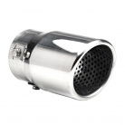 Sportliches Edelstahl-Auspuffrohr rund abgewinkelt 76 mm
