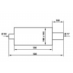 Endschalldämpfer TurboWorks 76mm Eingang 63,5mm