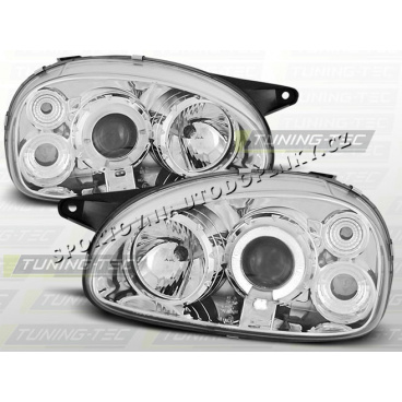 OPEL CORSA B 1993-00 ANGEL EYES CHROM-KLARE SCHEINWERFER