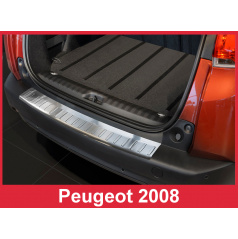 Edelstahlabdeckung - Schwellenschutz für die hintere Stoßstange Peugeot 2008 2012+