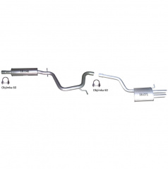 Komplette Auspuffanlage Škoda Octavia II 1.9TDi 77kW und 2.0TDi 81,100,103kW + Montagesatz