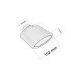 Endstück des Schalldämpfers 82x152mm Eingang 60mm Carbon Matt