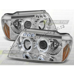 CHRYSLER JEEP GRAND CHEROKEE 1999–05 KLARES VORDERLEUCHTEN CHROM