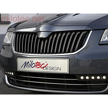 Oberer Bügel der Frontmaske – ABS schwarz, Superb II Lim./ Kombi Oberer Bügel der Frontmaske – ABS schwarz, Superb II Lim./ Kombi