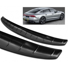 Schwarze Edelstahlabdeckung der Oberkante der Heckstoßstange Audi A7 2017+ C8 Sportback