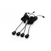 Parkassistent mit akustischem Signalgeber/Summer, 4-Sensoren, schwarz, Gold 18mm