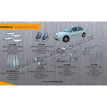 CHROM-AUTOZUBEHÖR FÜR HONDA CIVIC 01–03 CHROM-AUTOZUBEHÖR FÜR HONDA CIVIC 01–03
