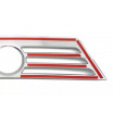 Edelstahl-Chrom-Frontmaskenabdeckung Omtec VW Caddy 2003-10