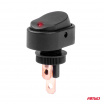 Ovaler Wippschalter mit roter LED-Diode