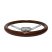 Lenkrad 350mm Holz Silber