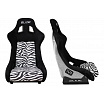 Sportstuhl SLIDE KS2 Premium Schwarz & Zebra Velours Silber Glitzer