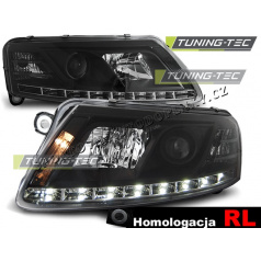 AUDI A6 (C6) 04.2004-08 FRONTKLARLEUCHTEN, TAGESLICHT-LED SCHWARZ – RL D2S-ZULASSUNG
