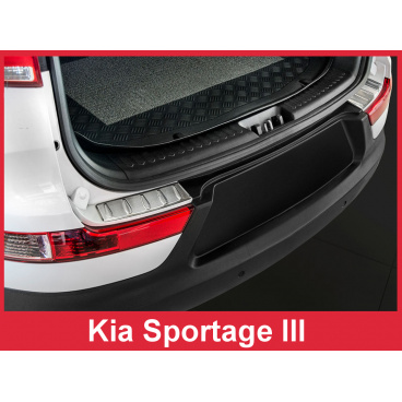 Edelstahlabdeckung zum Schutz der Schwelle der hinteren Stoßstange Kia Sportage III 2010-15