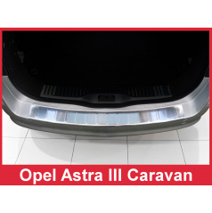 Edelstahlabdeckung - Schwellenschutz für die hintere Stoßstange Opel Astra III H Kombi 2004-12