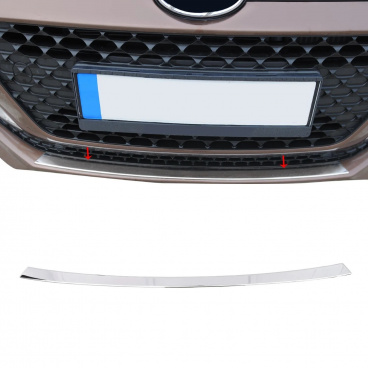 Edelstahlabdeckung des unteren Teils des Frontspoilers Hyundai i20 2014-20 Edelstahlabdeckung des unteren Teils des Frontspoilers Hyundai i20 2014-20