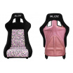Sportstuhl SLIDE KS2 Premium Schwarz & Blumen Velur Hellrosa Glitzer
