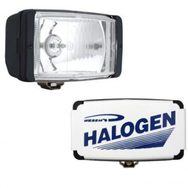 Zusätzliches Halogen-Fernlicht. klein 2 Stück - + Abdeckung Wesem universal 138 x 78 mm