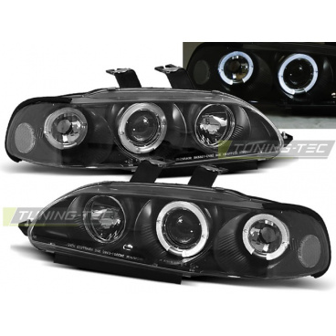 Honda Civic 09.91-08.95 4D klare Frontscheinwerfer Angel Eyes schwarz