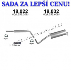 Montagesatz/Auspuffset Skoda Fabia 1.2i Kombi / Limousine