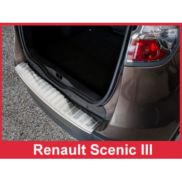 Edelstahlabdeckung - Schwellenschutz für die hintere Stoßstange Renault Scenic III 2009-16