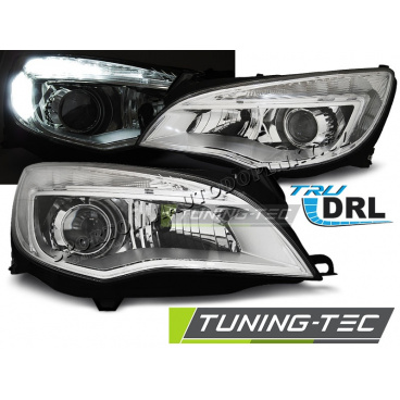 Opel Astra J 2010- Klare Frontleuchten Chrom TRU DRL