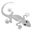 Selbstklebendes Dekor GECKO silber