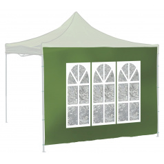Seitenwände für Partyzelt WINDOW 2x3m 420D grün WASSERDICHT