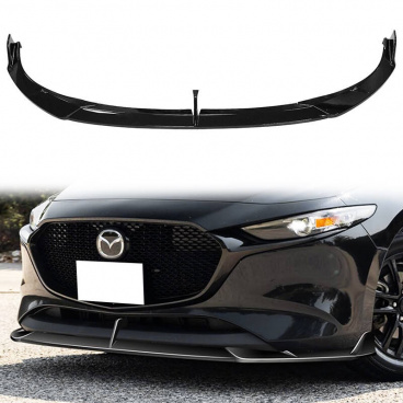 Vorderer Spoiler Mazda 3 IV BP Glänzend Schwarz