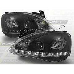 OPEL CORSA C 2000–06 FRONTKLARLEUCHTEN TAGESLICHT LED SCHWARZ