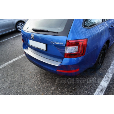 Schutzblech für die hintere Stoßstange aus Edelstahl OMTEC - RS6 Matt Škoda Octavia III Combi