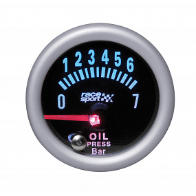 Zusatzwecker Race Sport Öldruck 52 mm schwarz