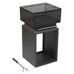 CUBE Feuerstelle mit 74 cm Raster