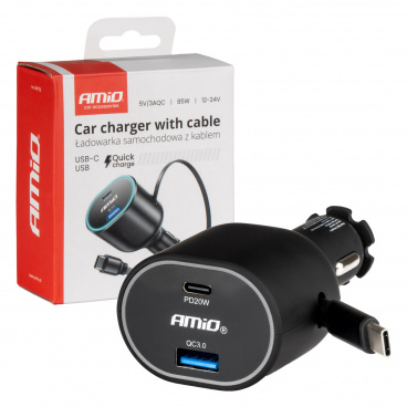 Schnellladegerät für Autos 3.0 s 30W C Ladekabel PD20W AMiO-04176 Schnellladegerät für Autos 3.0 s 30W C Ladekabel PD20W AMiO-04176