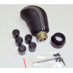 Schalthebelkopf Ergo-Design aus schwarzem Leder