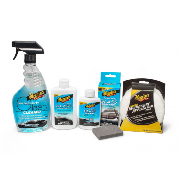 Das Perfect Clarity Glass Care Kit-Set von Meguiar für die vollständige Pflege, Politur und den Schutz von Glasoberflächen Das Perfect Clarity Glass Care Kit-Set von Meguiar für die vollständige Pflege, Politur und den Schutz von Glasoberflächen