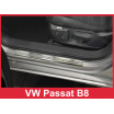 Edelstahl-Abdeckungsset-Heckstoßstangenschutz+Türschwellenschutzleisten VW Passat B8 Limousine 2014-16